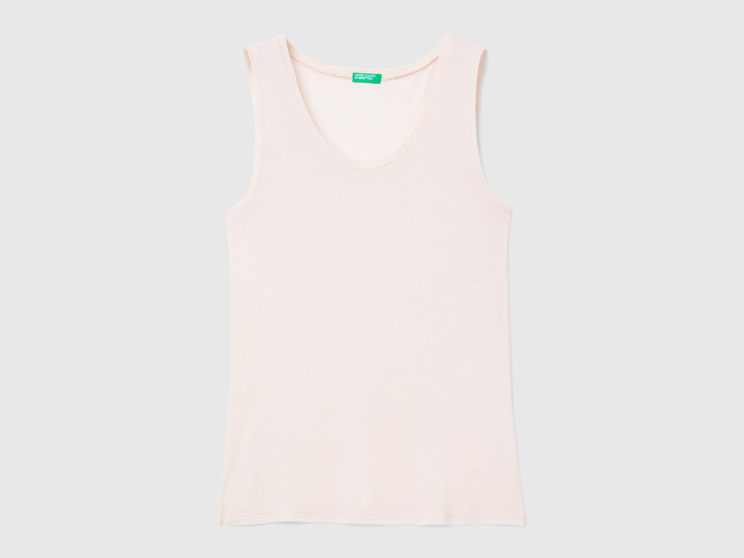 Canotta in misto viscosa e lana da donna rosa tenue | Benetton Outlet