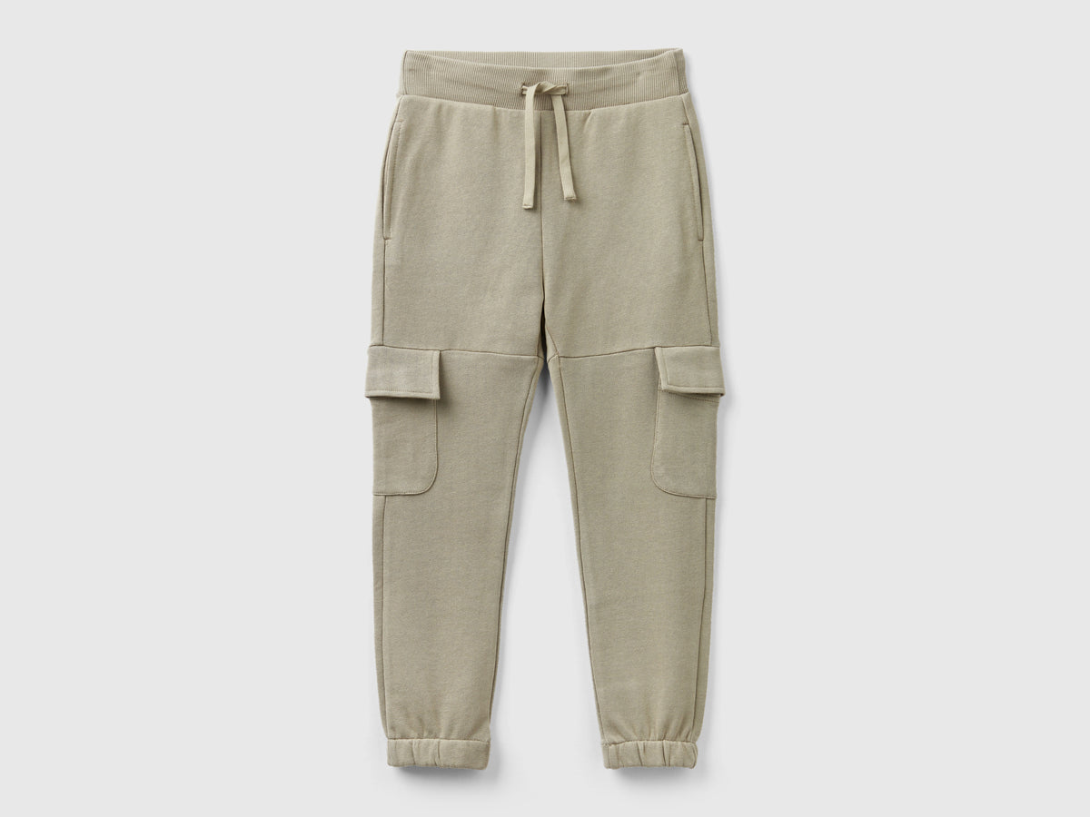 Pantaloni cargo in felpa