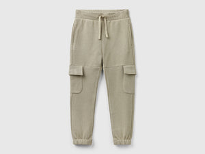 Pantaloni cargo in felpa