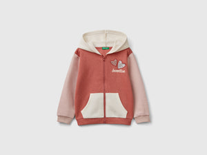 Sequin zip-up hoodie
