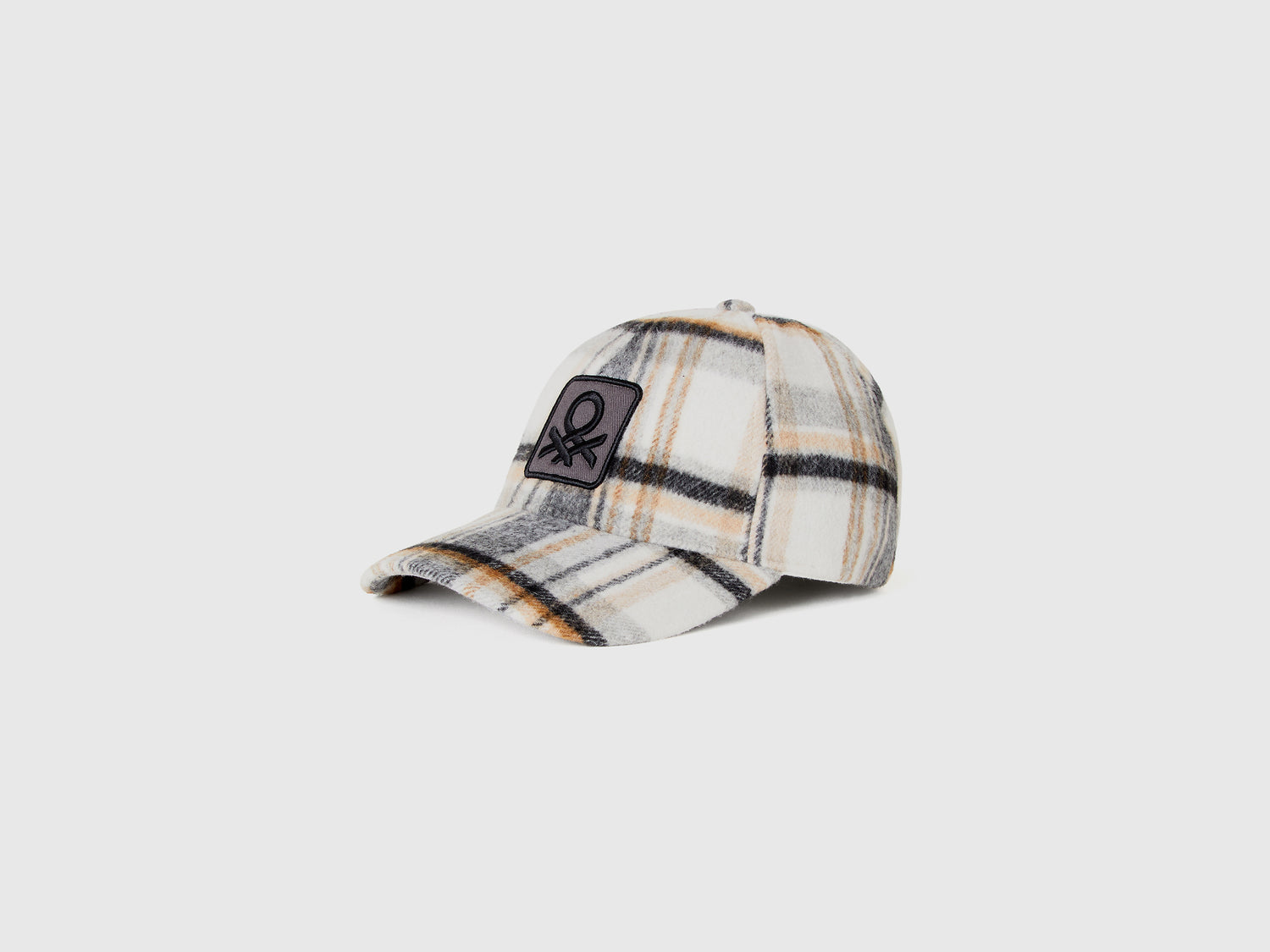 Cappellino baseball tartan da bambino nero | Benetton Outlet