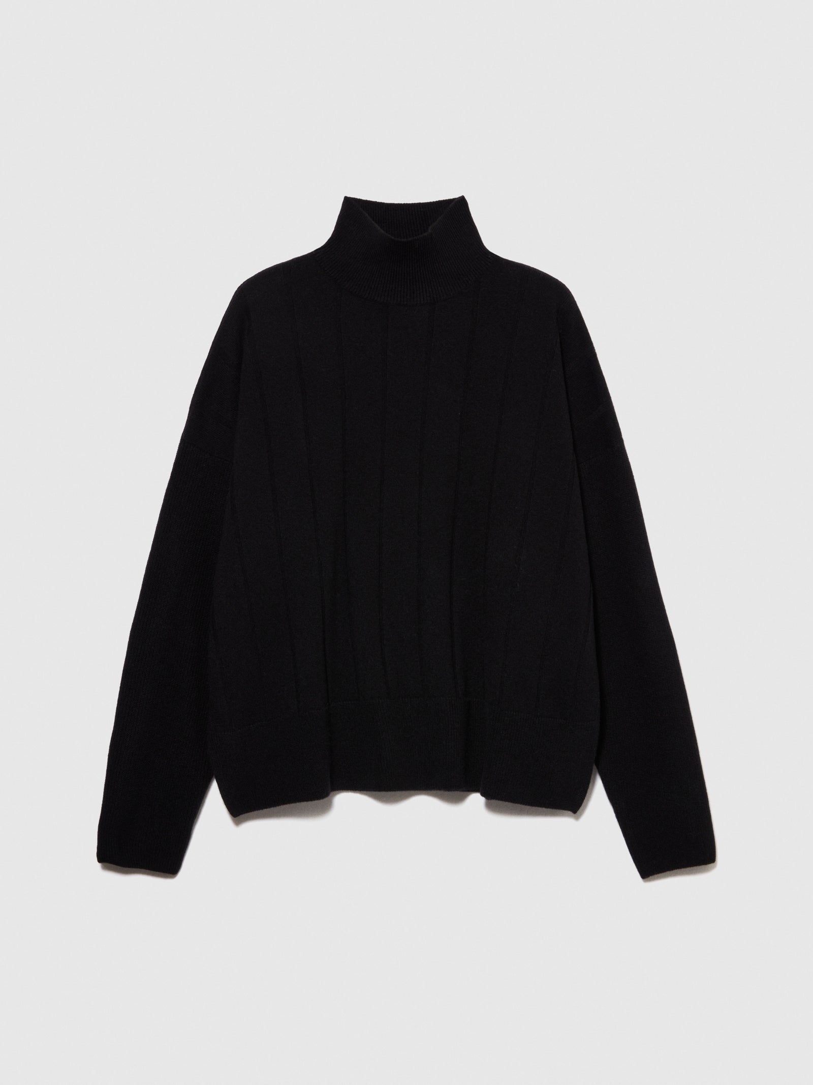 Maglia lupetto boxy fit da donna nero | Sisley Outlet