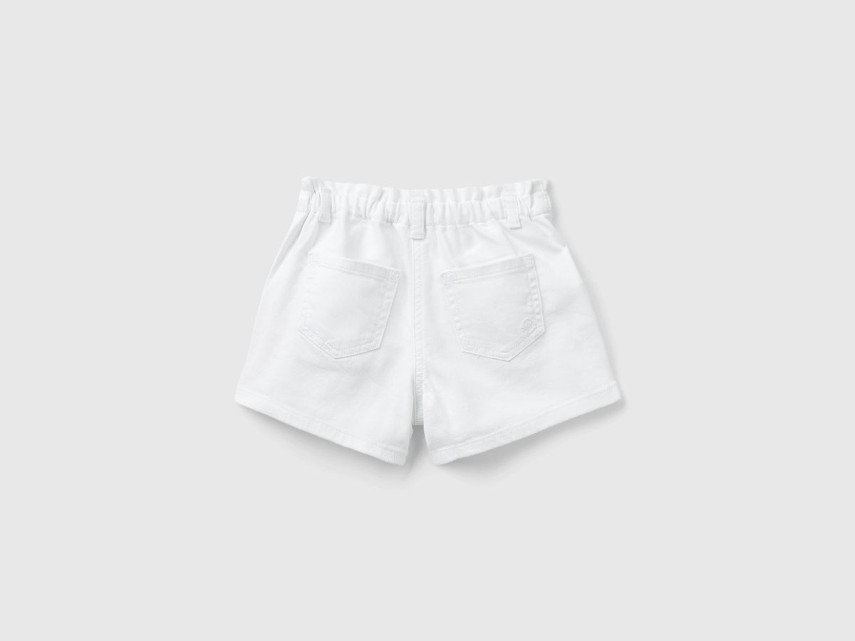 Shorts paperbag in cotone stretch