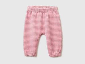 Pantaloni in ciniglia con ricamo