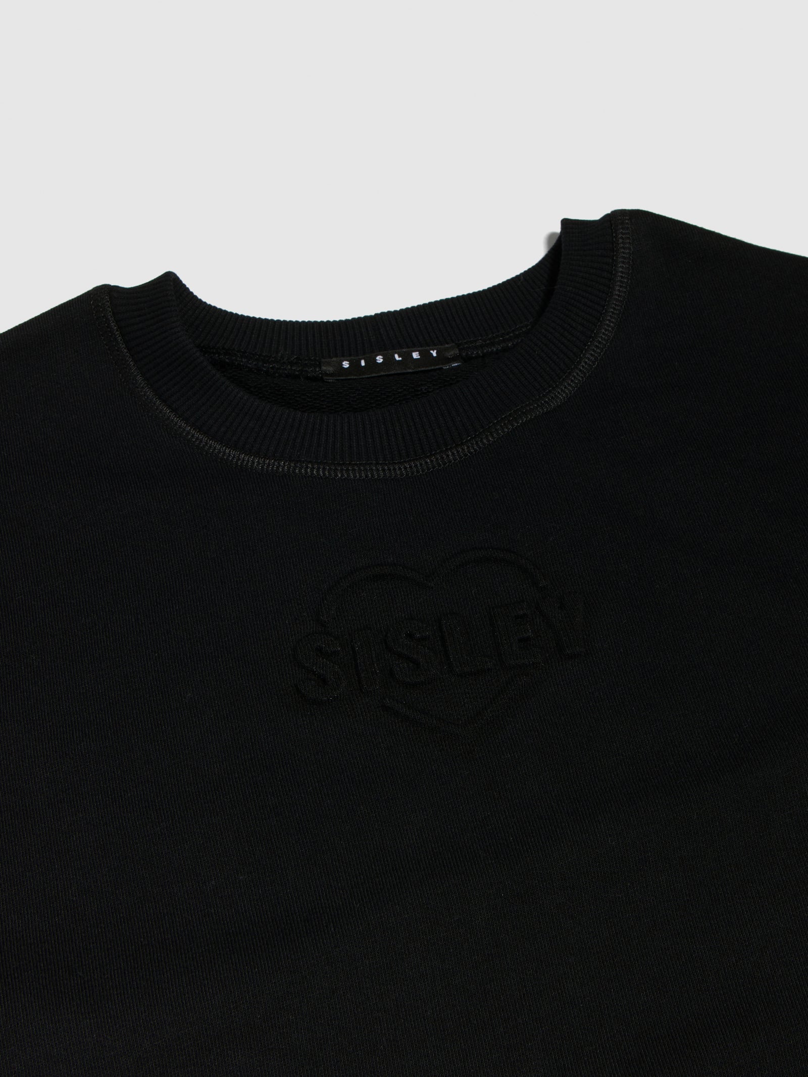 Felpa con stampa a rilievo da bambina nero 2 | Sisley young Outlet