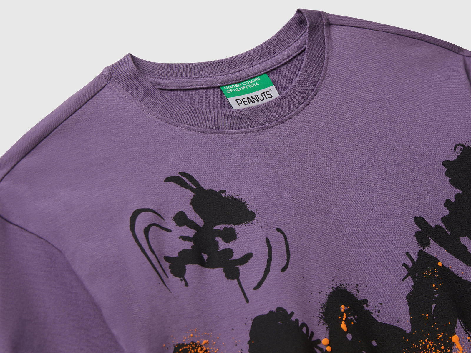 T-shrit stampa graffiti ©Peanuts da bambino viola 3 | Benetton Outlet