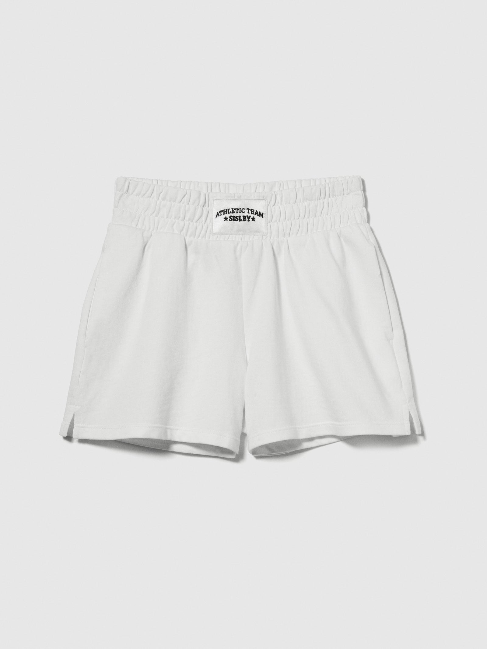 Shorts in felpa da bambina bianco | Sisley young Outlet