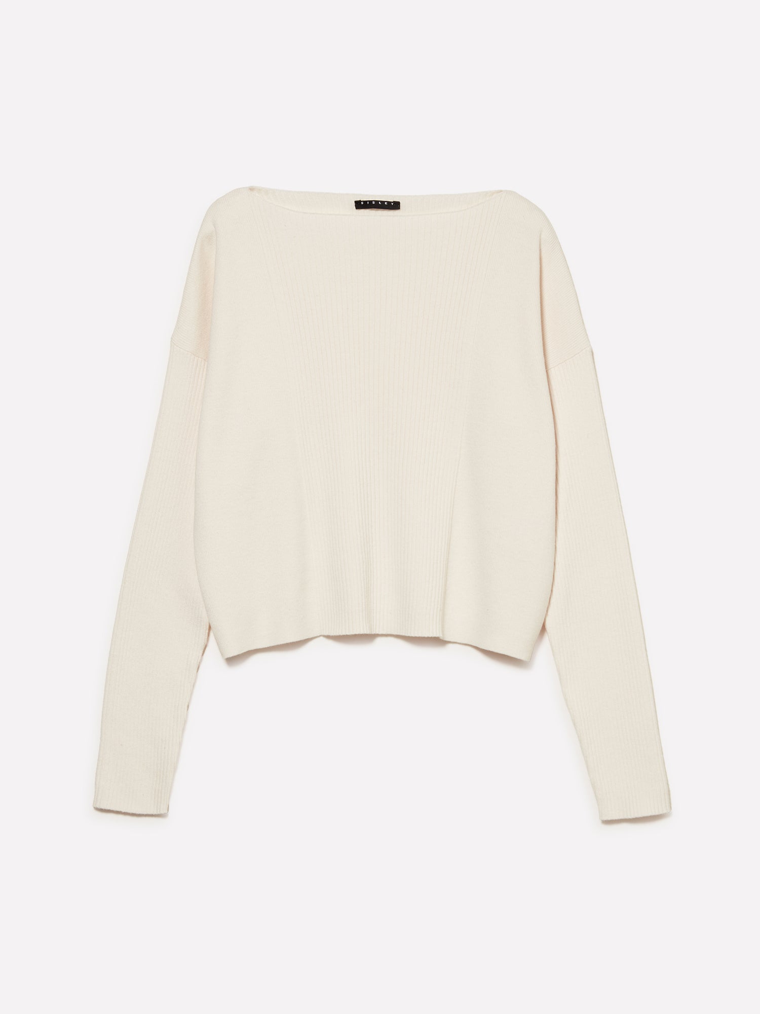 Maglia con scollo a barca da donna bianco panna | Sisley Outlet