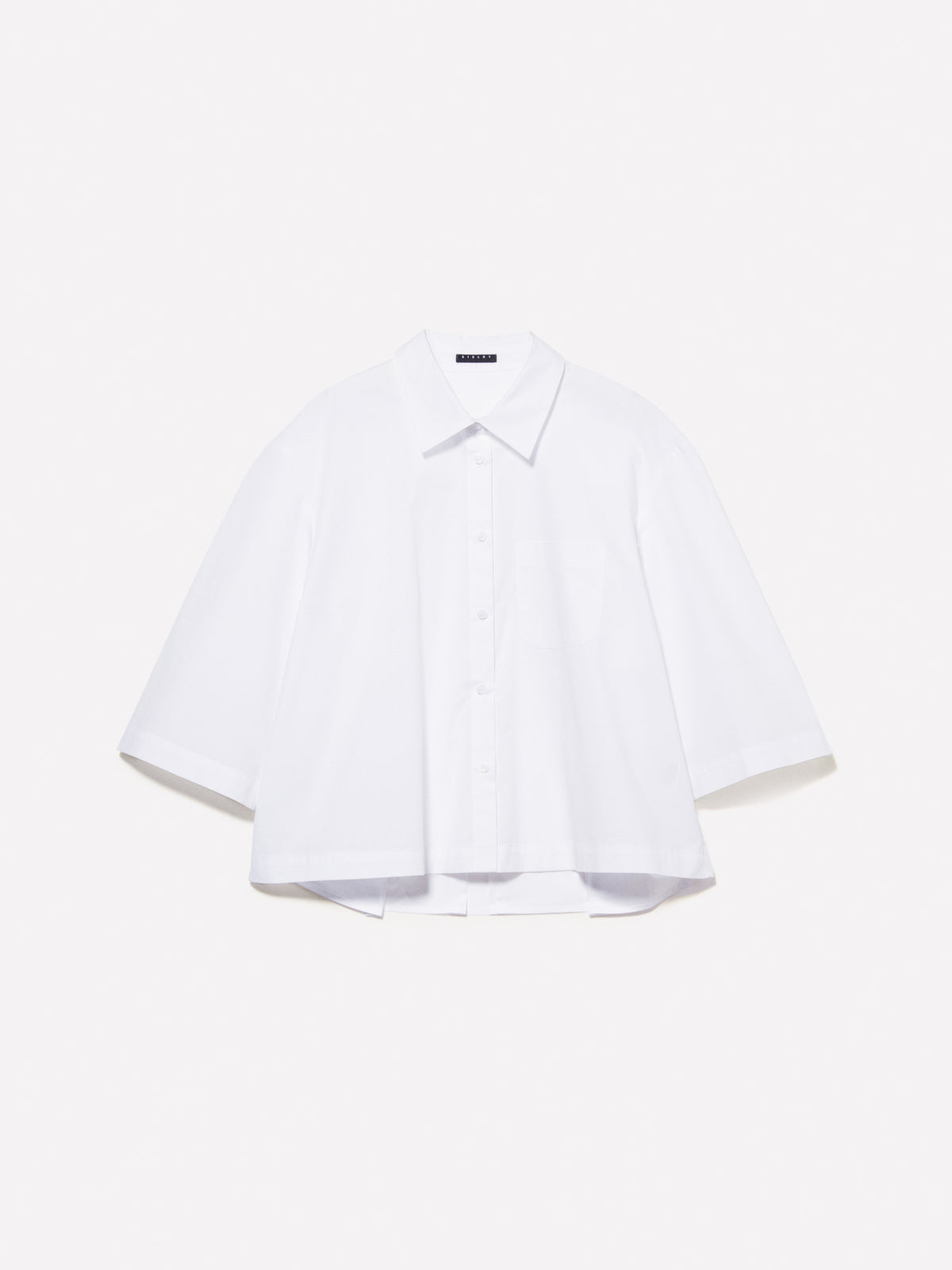 Camicia cropped con pieghe