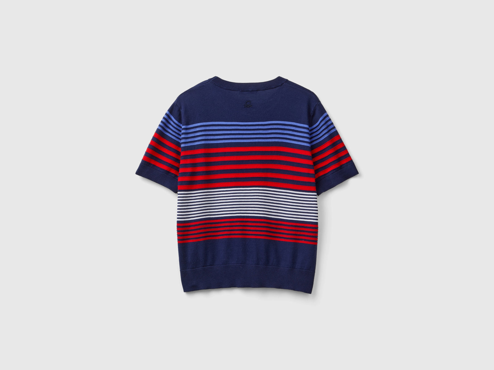 Maglia manica corta a righe da donna blu scuro 2 | Benetton Outlet