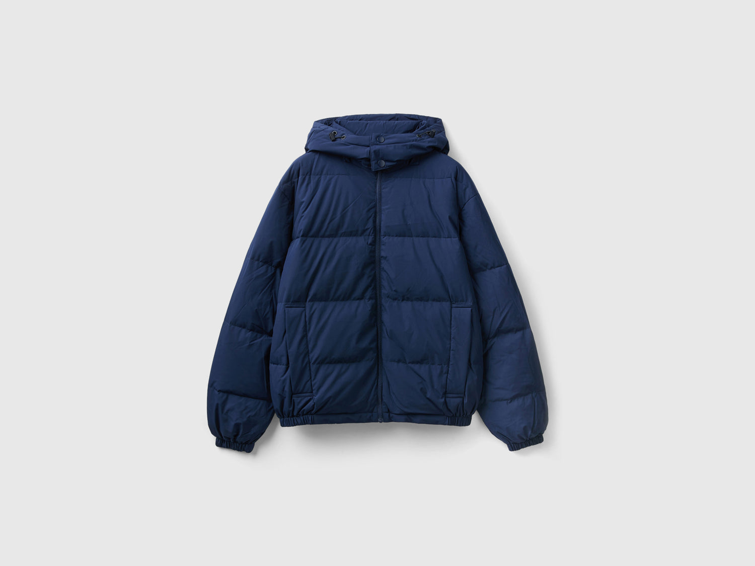 Piumino con cappuccio staccabile da uomo blu scuro | Benetton Outlet