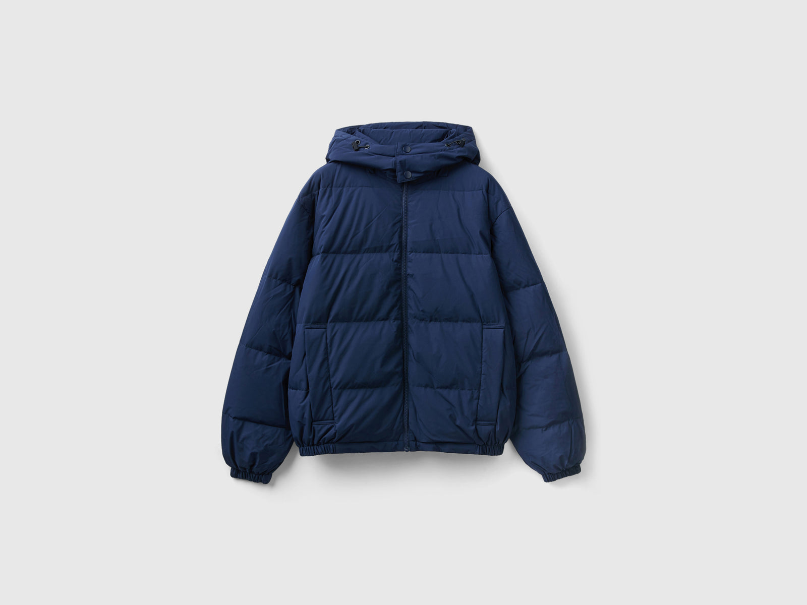 Piumino con cappuccio staccabile da uomo blu scuro | Benetton Outlet