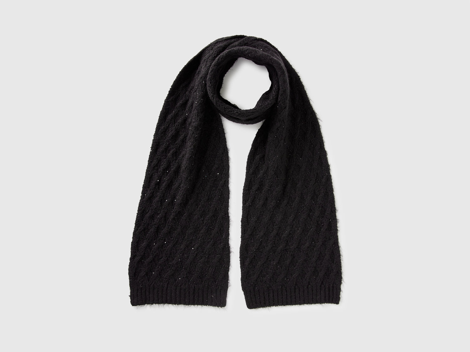 Sciarpa con lurex da bambina nero | Benetton Outlet
