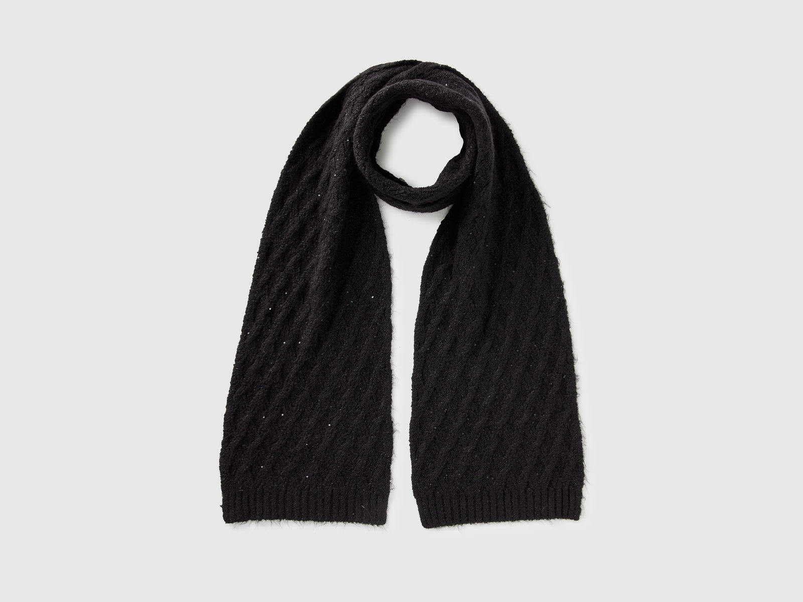 Sciarpa con lurex da bambina nero | Benetton Outlet