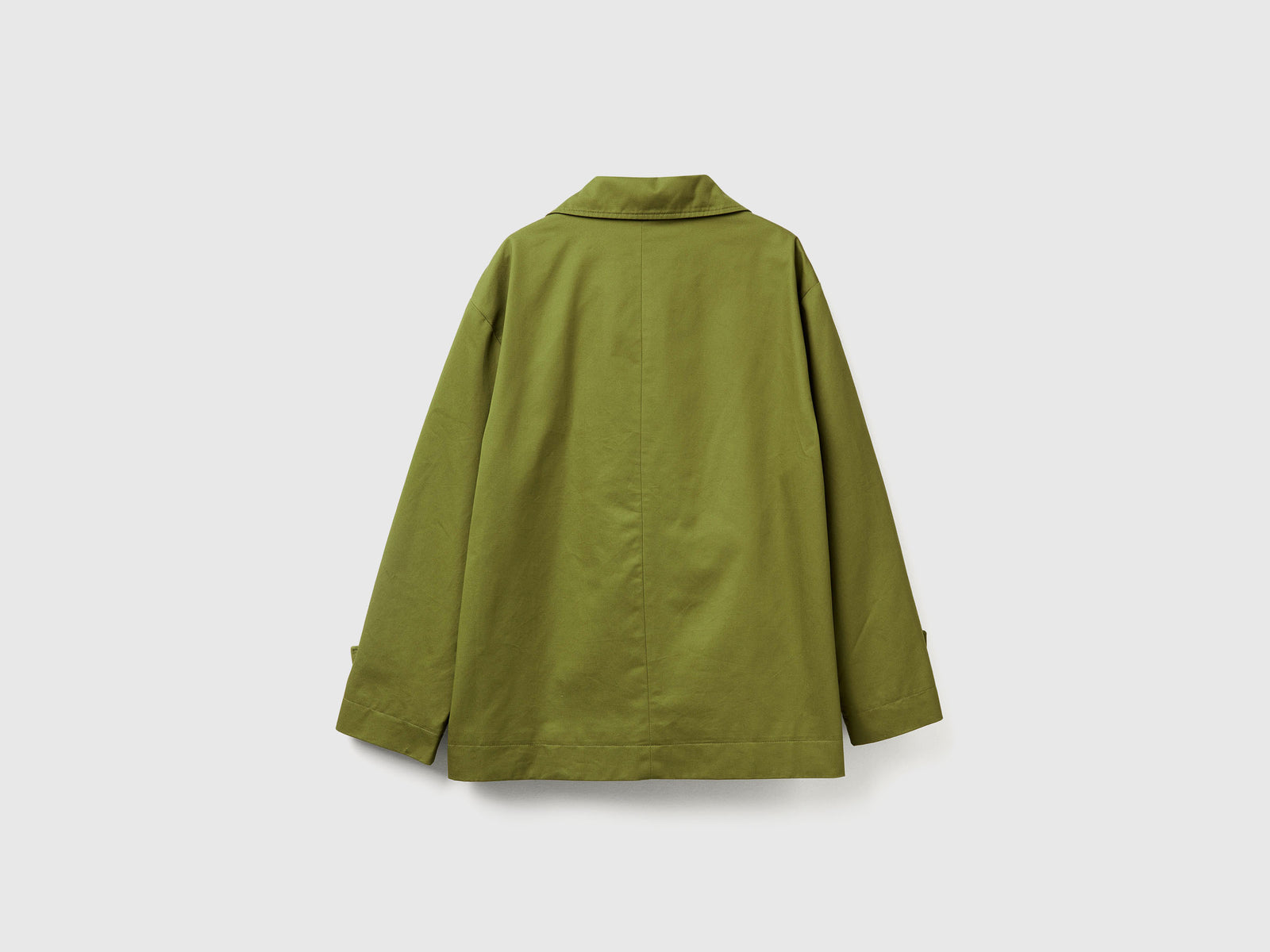 Giubbino 100% cotone da donna verde militare 2 | Benetton Outlet