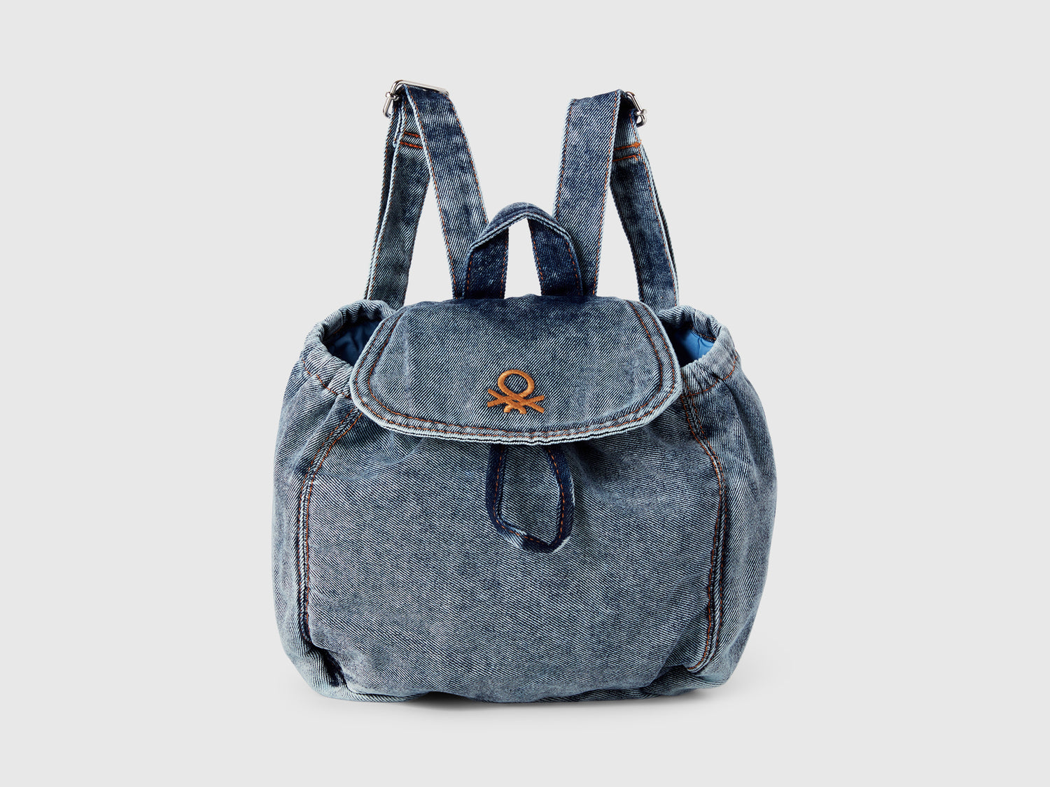 Zaino di jeans da bambina azzurro | Benetton Outlet