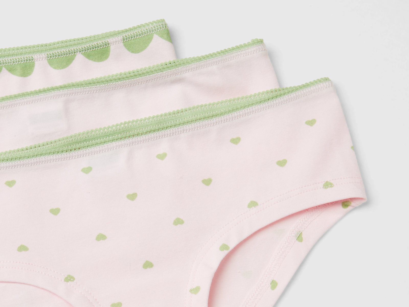 Tre culotte in cotone stretch da bambina multi-color 3 | Benetton Outlet