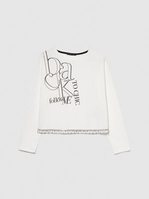 T-shirt con dettaglio gioiello