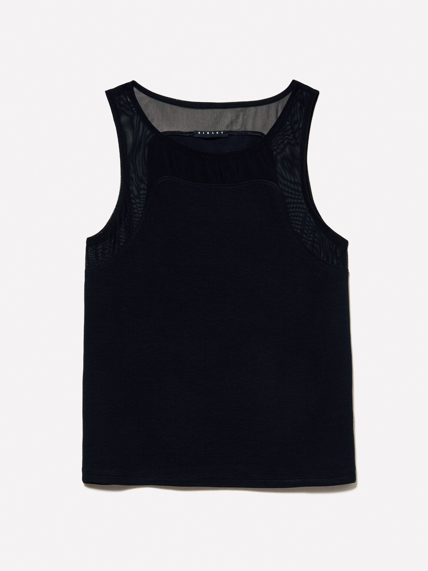Canotta con tulle da donna nero | Sisley Outlet