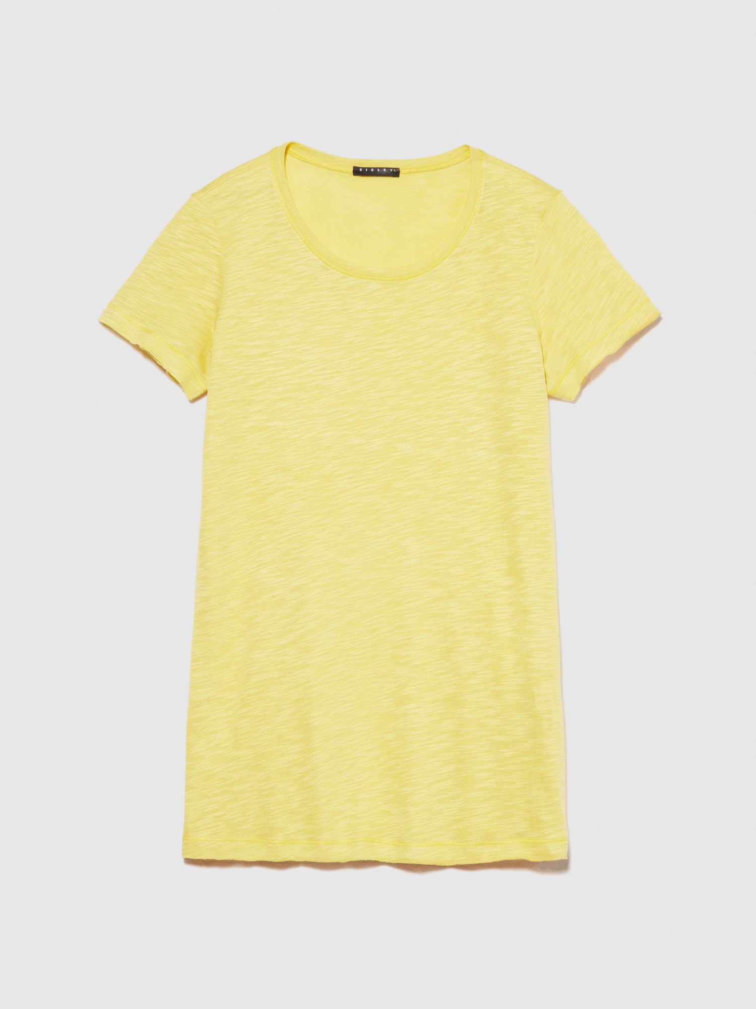 T-shirt girocollo da donna giallo | Sisley Outlet