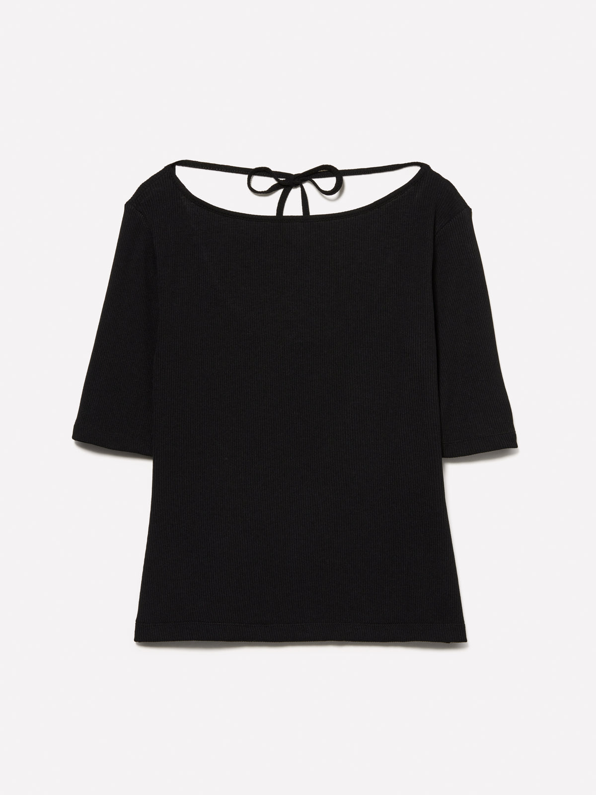 T-shirt con scollo sulla schiena