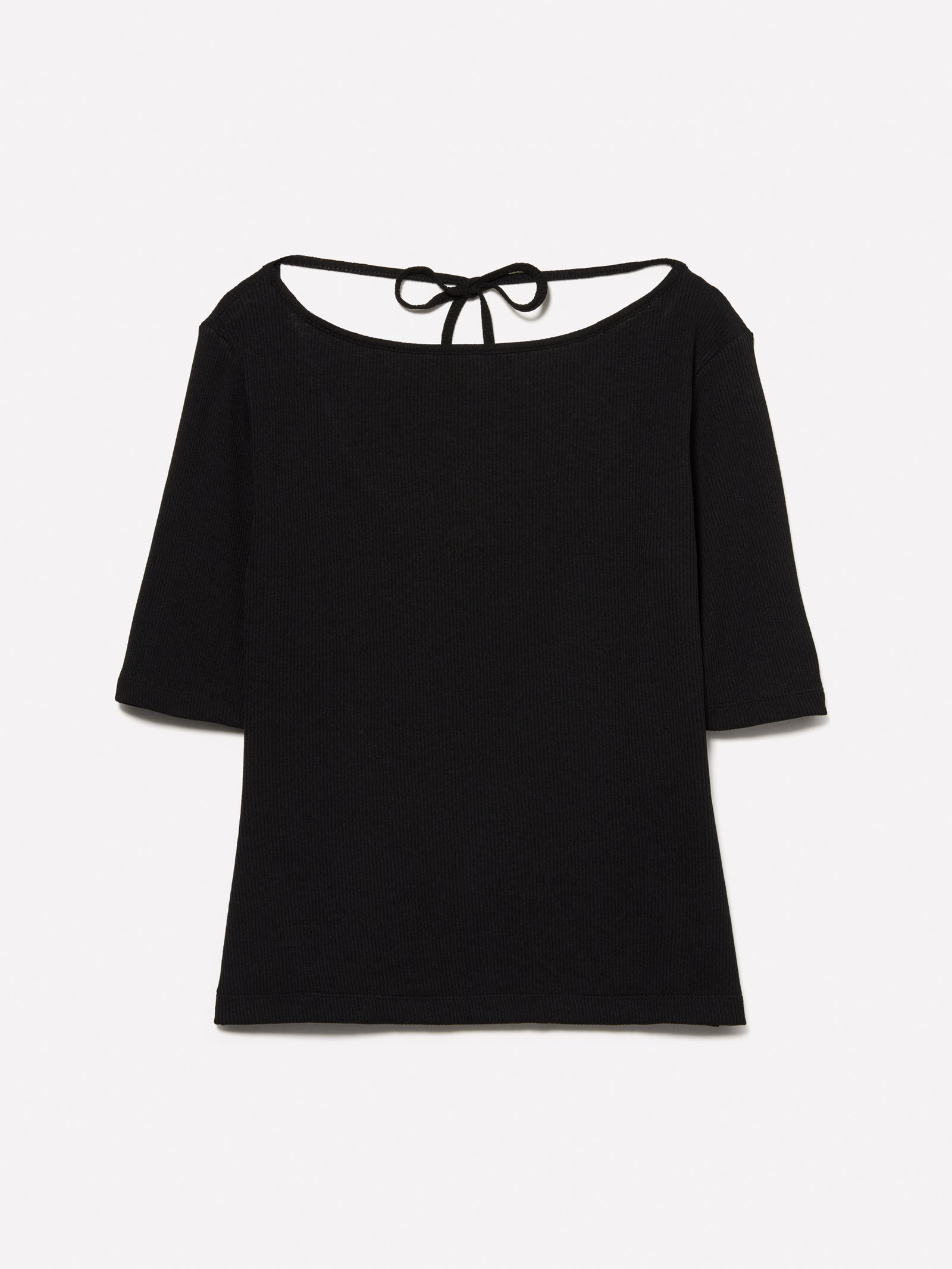 T-shirt con scollo sulla schiena da donna nero | Sisley Outlet