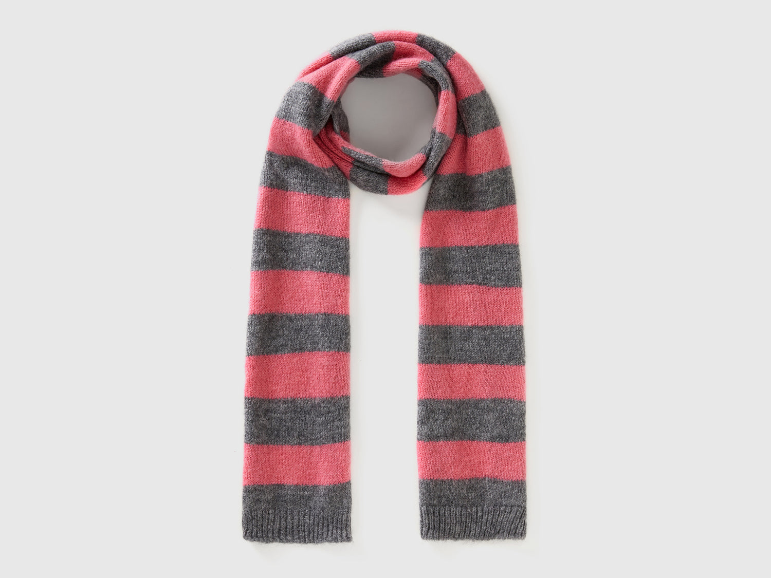 Sciarpa a righe bicolor da donna grigio scuro | Benetton Outlet