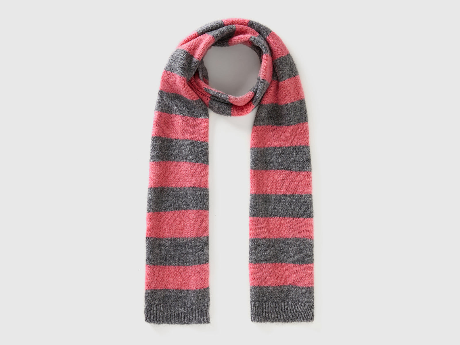Sciarpa a righe bicolor da donna grigio scuro | Benetton Outlet