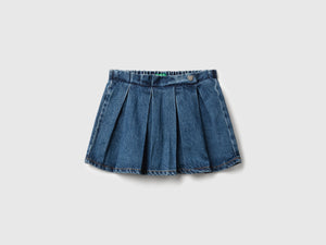 Gonna di jeans con pieghe