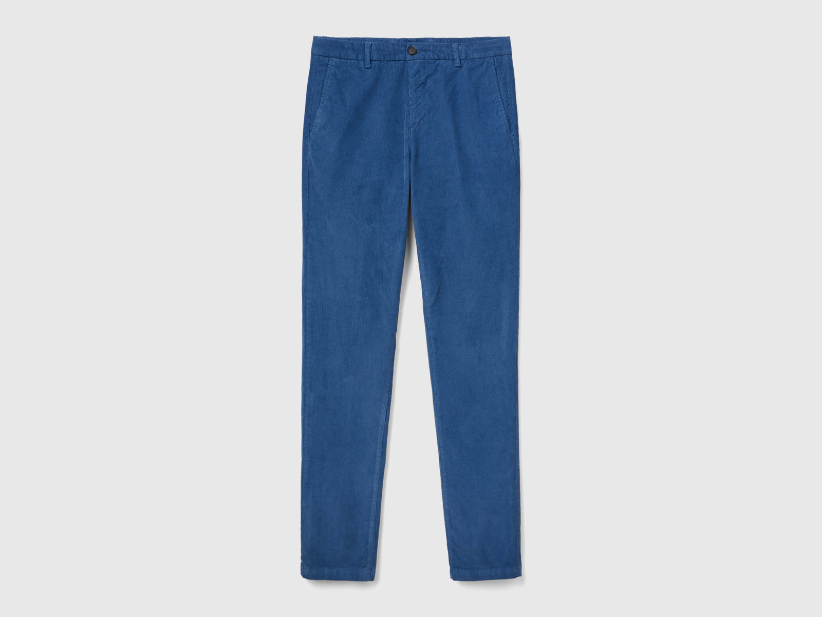 Pantaloni in velluto stretch da uomo bluette | Benetton Outlet