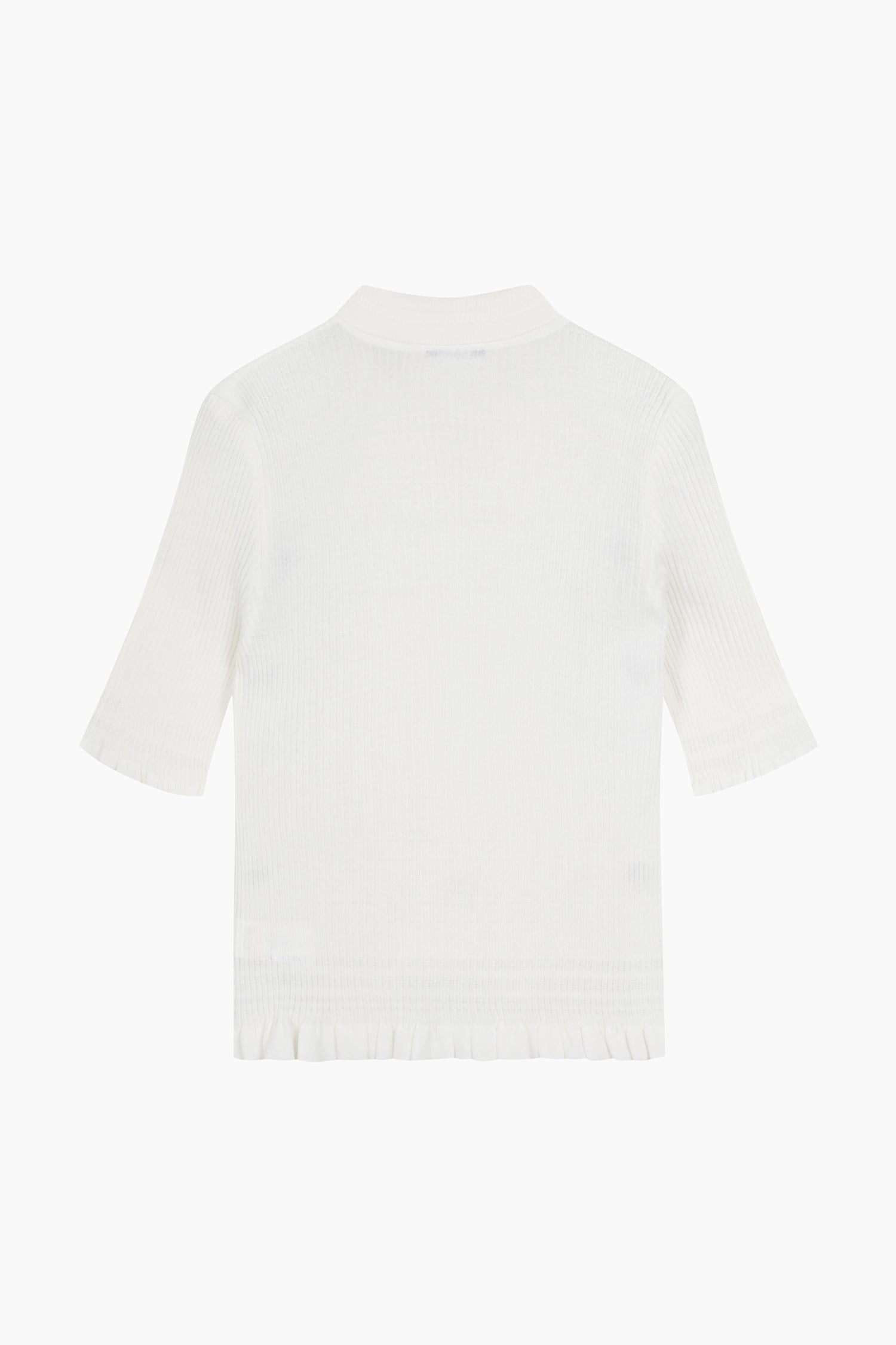 Polo crema con bottoncini da donna bianco panna 2 | Sisley Outlet