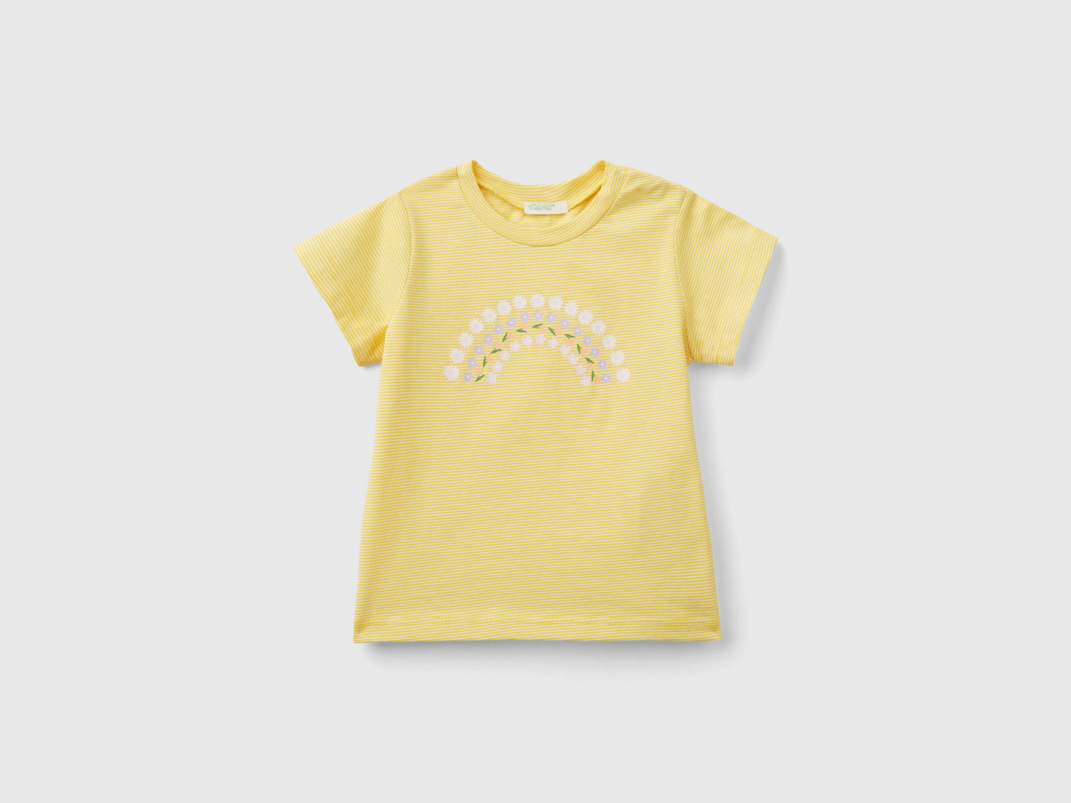 Maglietta con stampa davanti e dietro da neonato giallo | Benetton Outlet