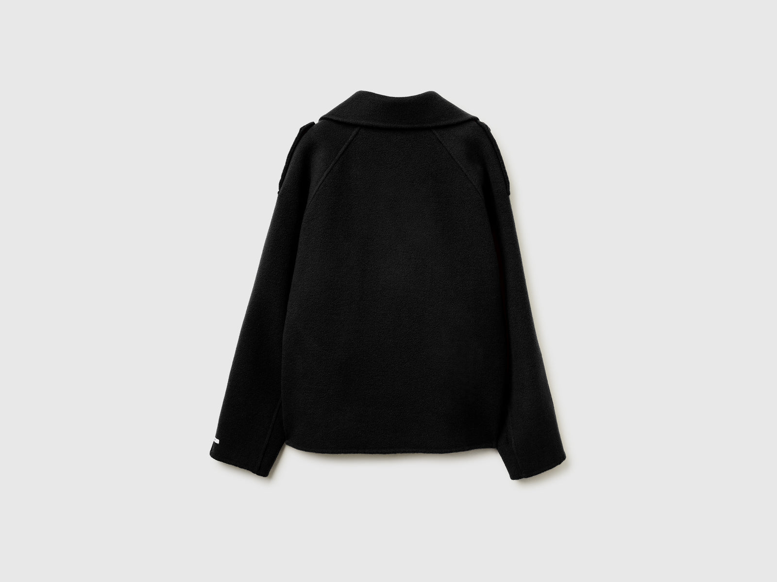 Cappotto doppiopetto 100% lana da donna nero 2 | Benetton Outlet