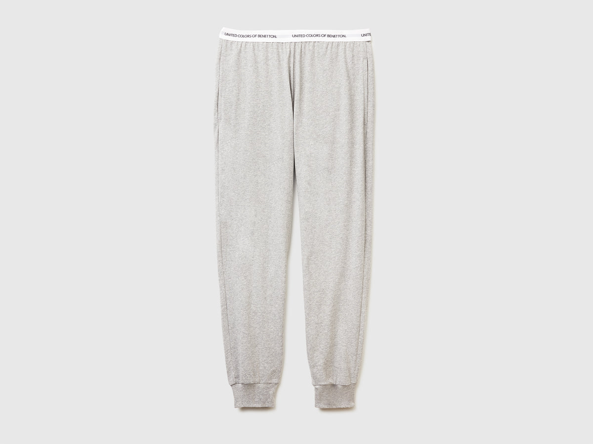 Pantaloni con elastico logato