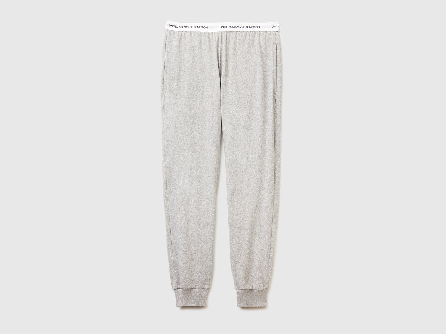 Pantaloni con elastico logato da uomo grigio chiaro | Benetton Outlet