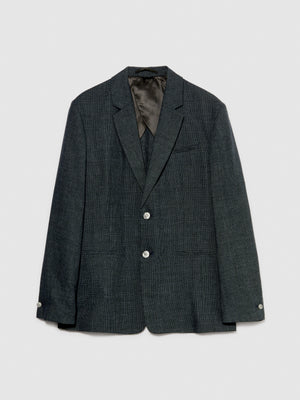 Blazer monopetto in misto lino