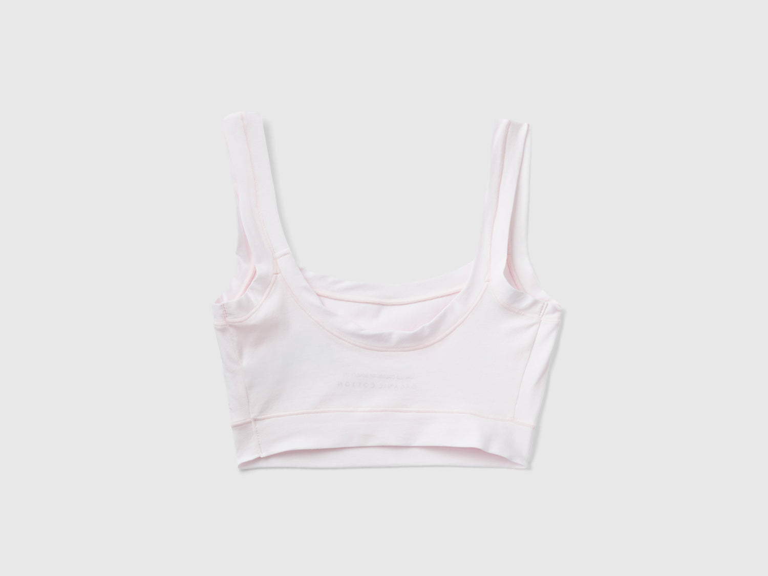Brassiere cotone biologico super stretch da donna rosa tenue | Benetton Outlet