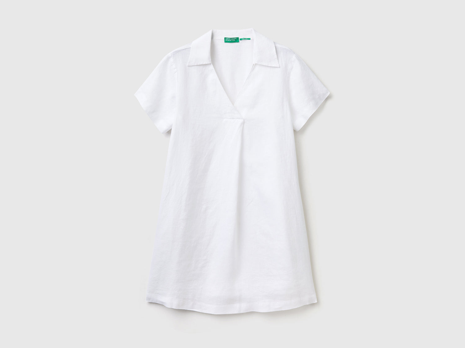 Vestito corto dal taglio svasato da donna bianco | Benetton Outlet