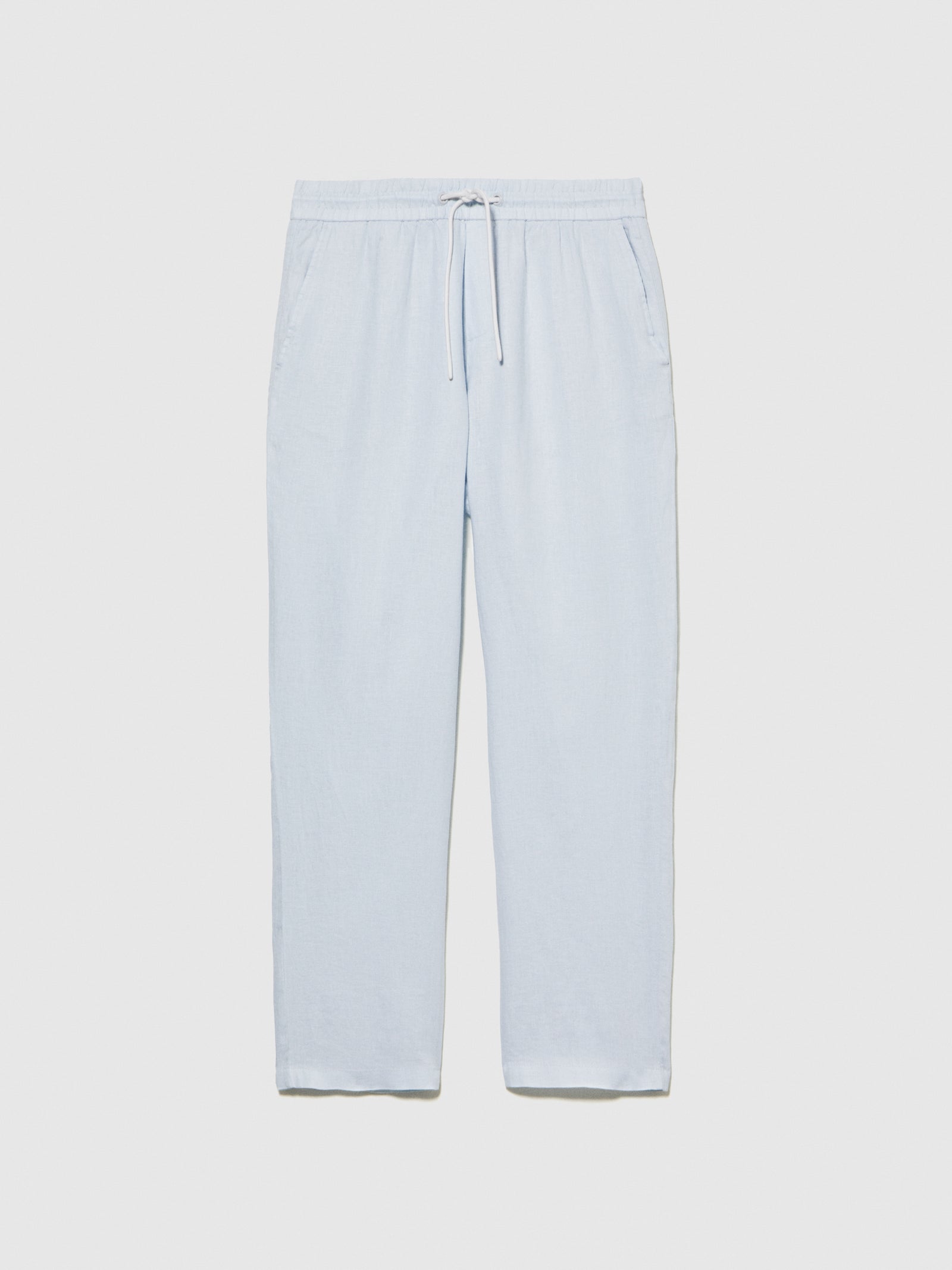 Light joggers 100% linen da uomo azzurro | Sisley Outlet