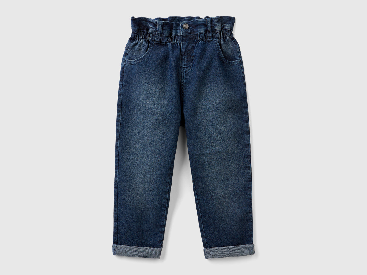 Jeans paperbag da bimba blu scuro | Benetton Outlet