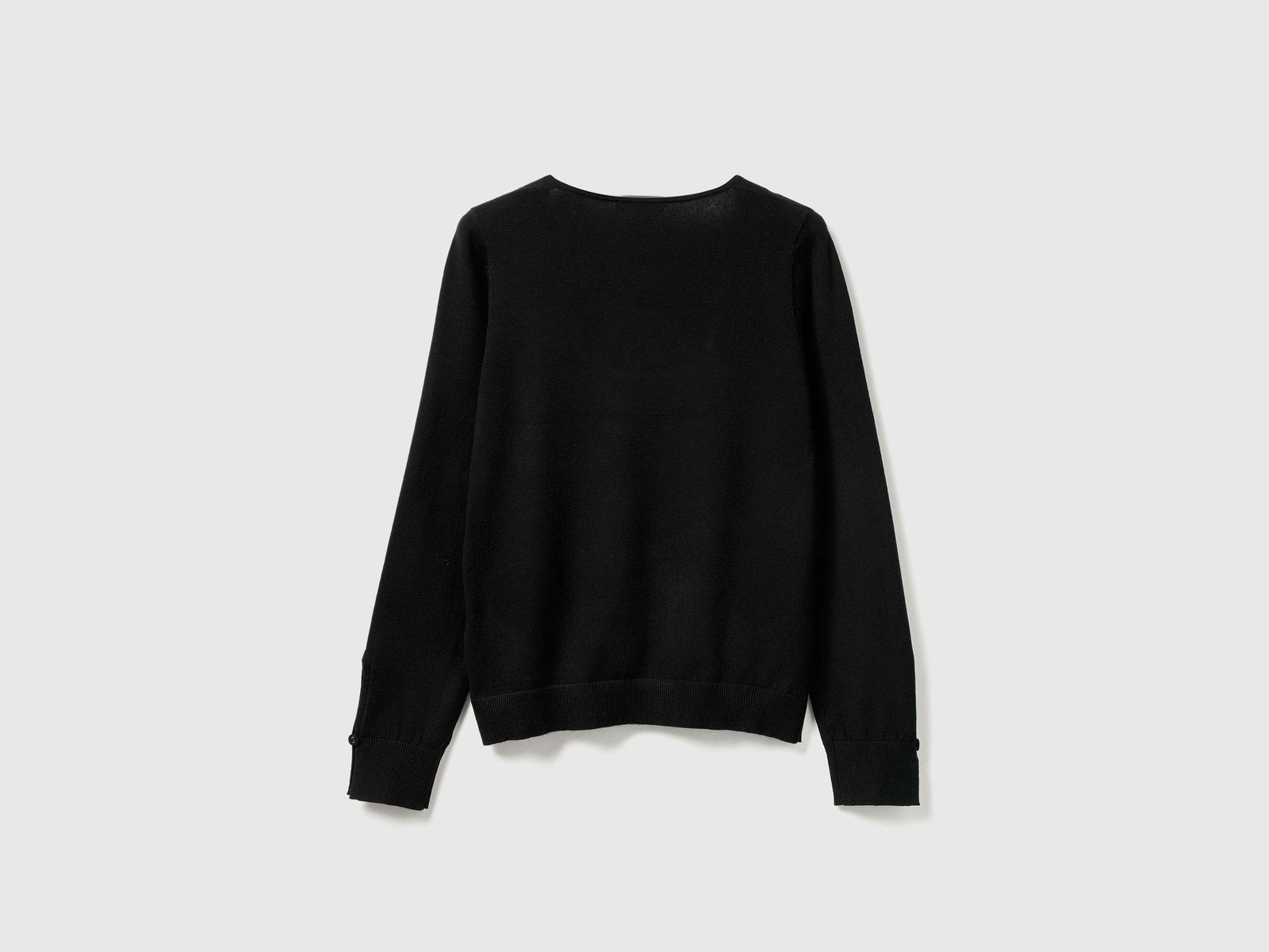 Maglia con scollo quadrato da donna nero 2 | Benetton Outlet