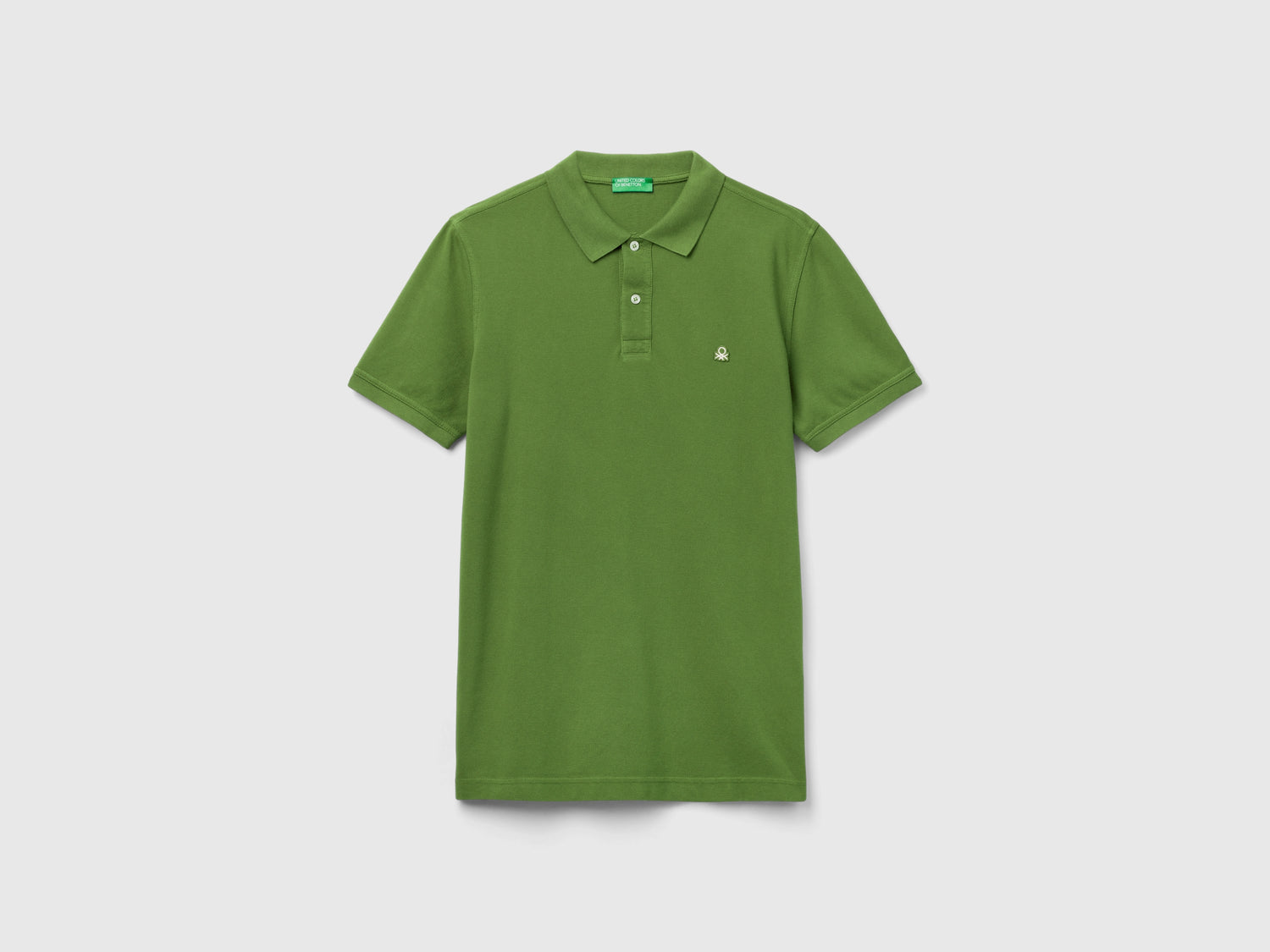 Polo regular fit da uomo verde militare | Benetton Outlet