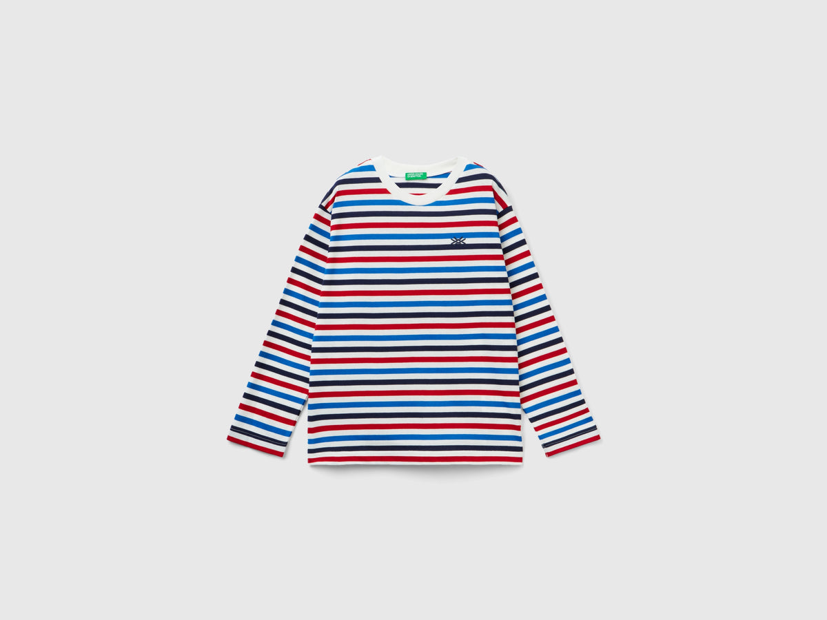 T-shirt a righe 100% cotone