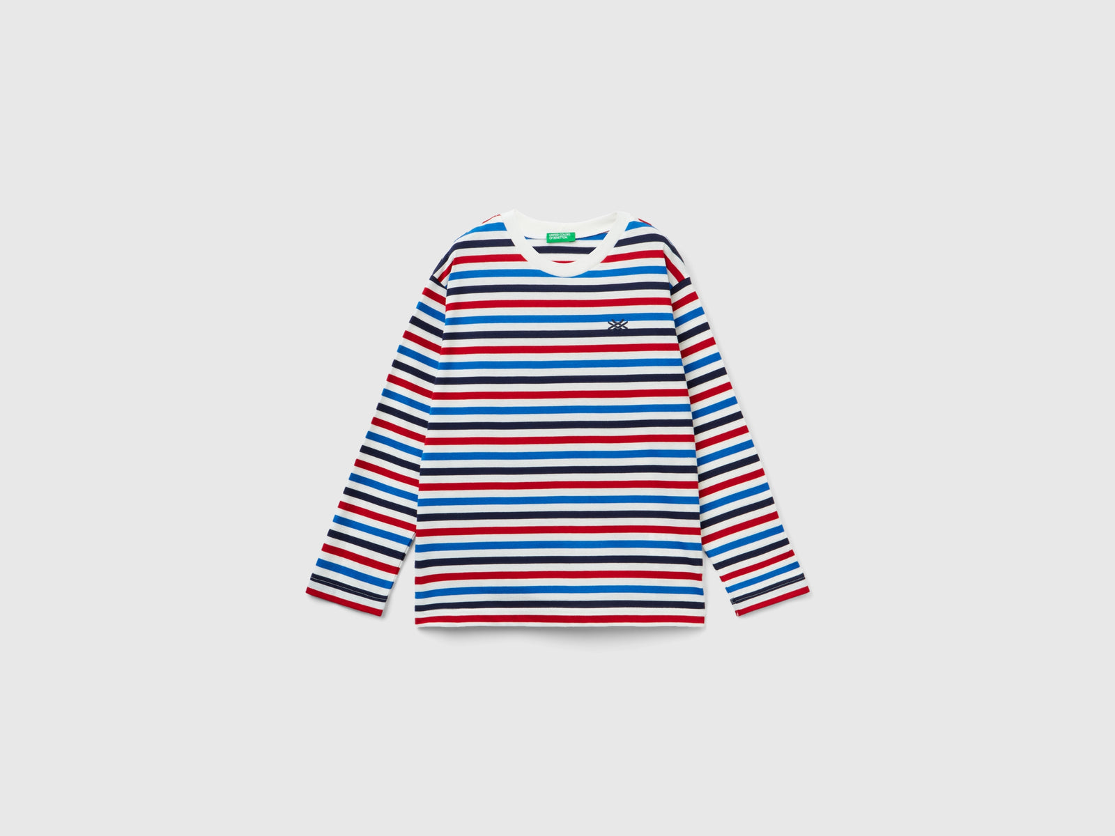 T-shirt a righe 100% cotone da bambino multi-color | Benetton Outlet