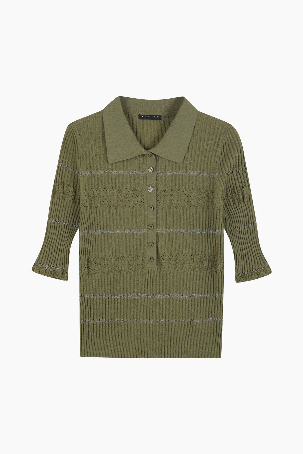 Maglia polo a costine