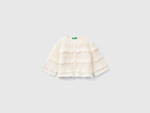 Cardigan lavorato con bottoni