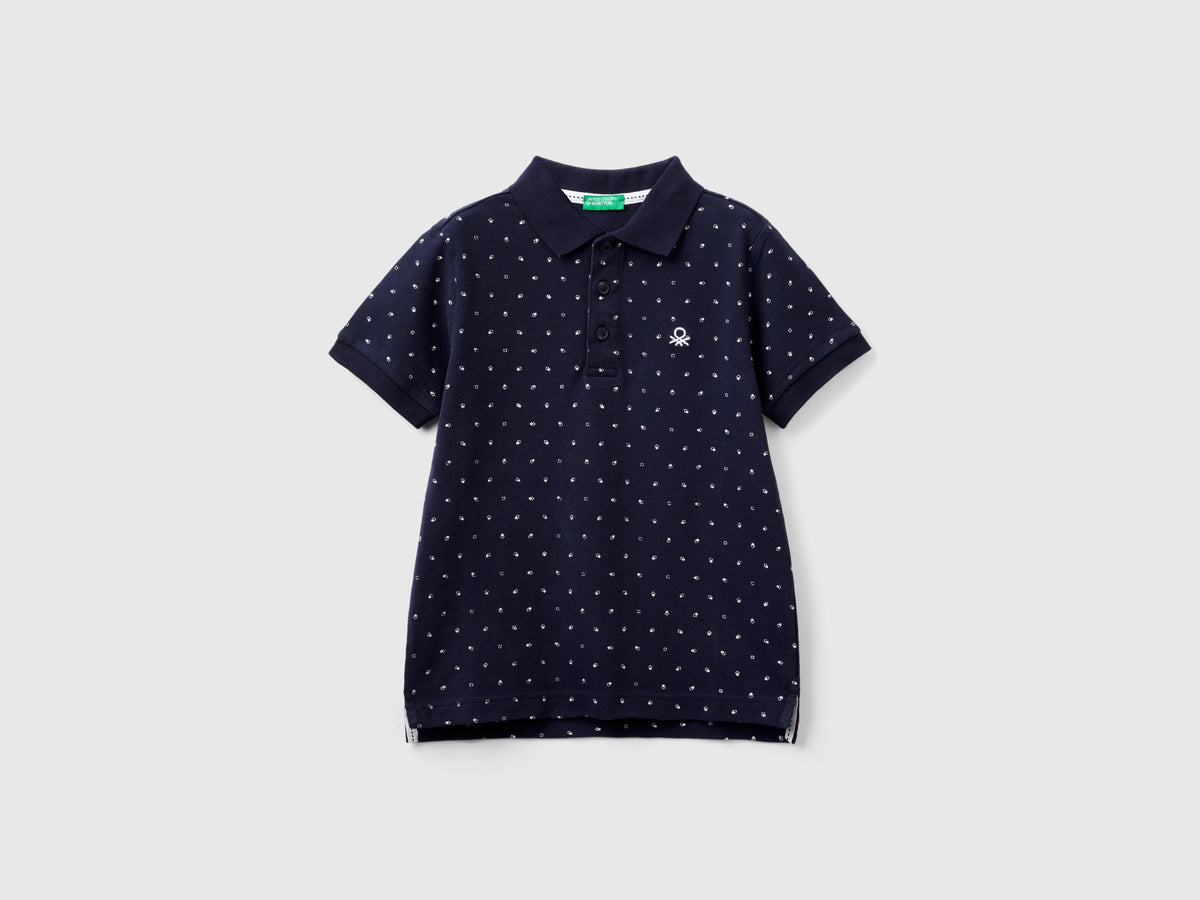 Polo micro fantasia slim fit