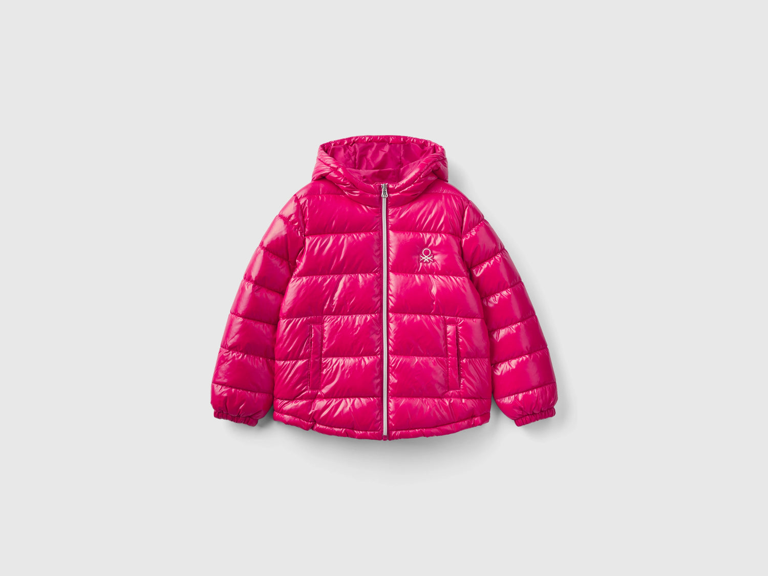 Giubbotto lucido imbottito da bambina ciclamino | Benetton Outlet