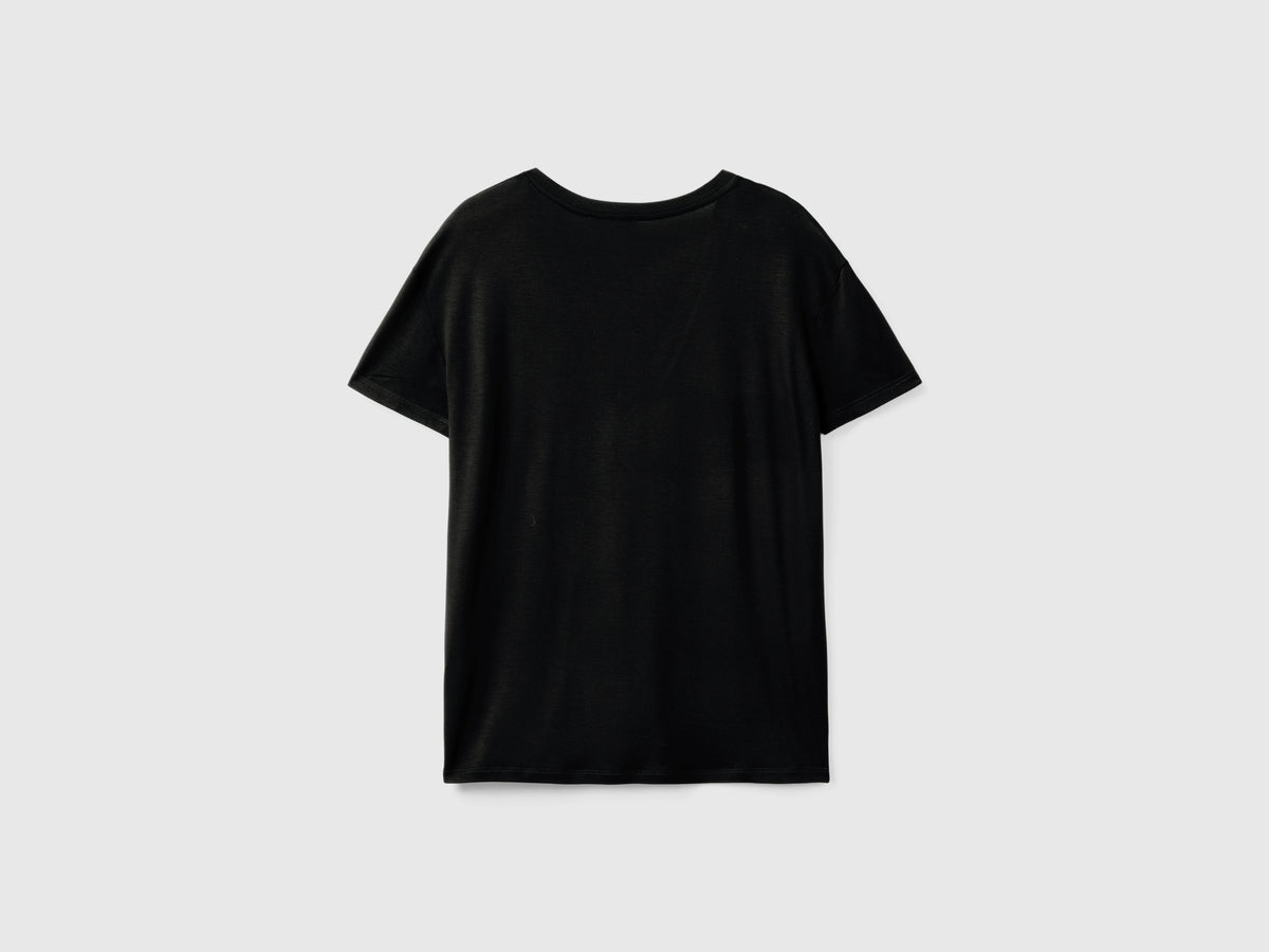 T-shirt in viscosa stretch