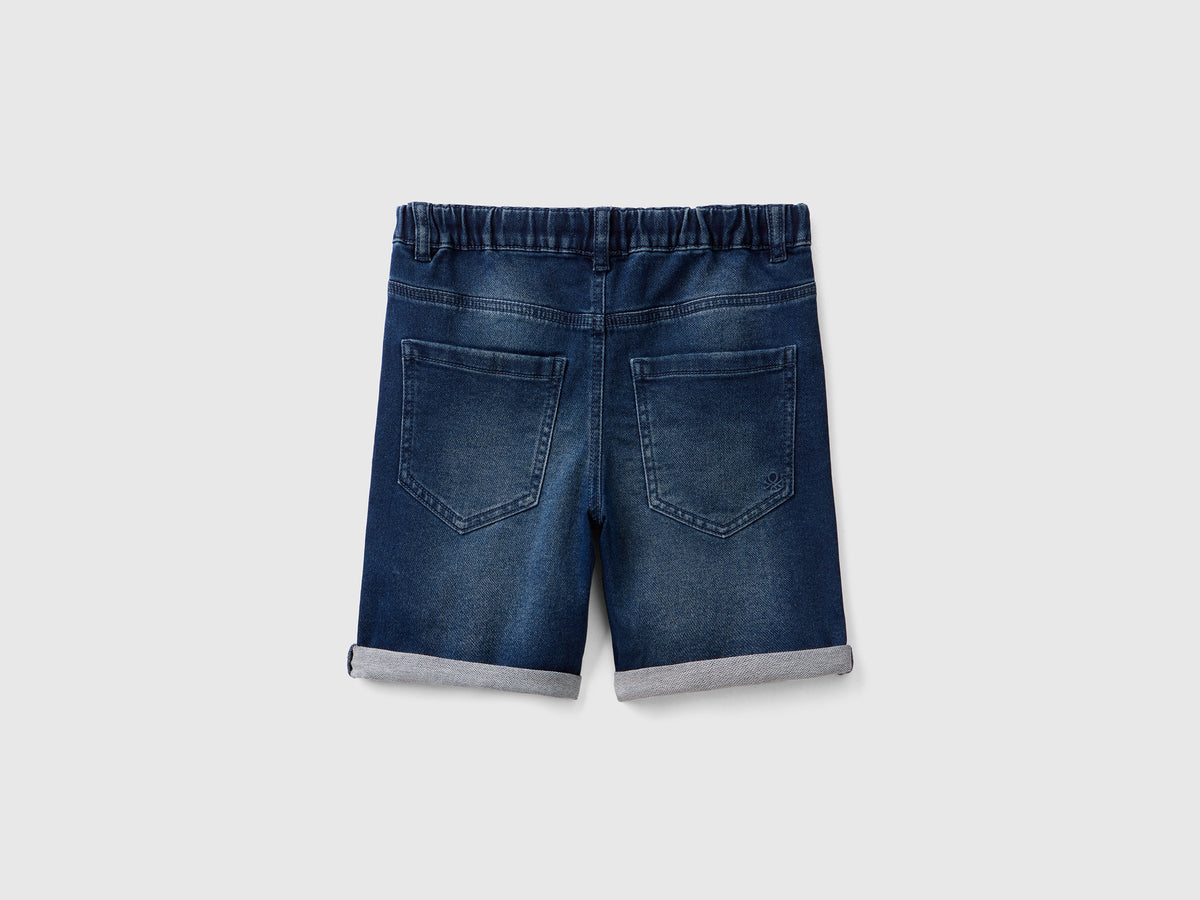 Bermuda in denim elasticizzato